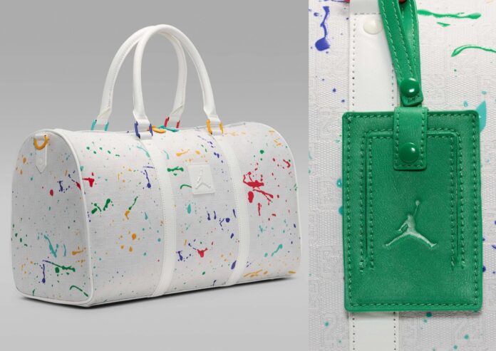 Jordan Monogram Duffle Bag Paint Splatter