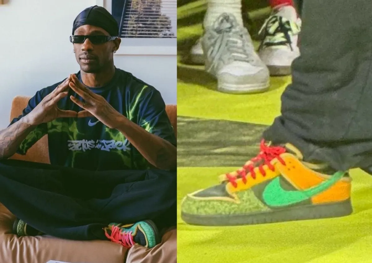 Travis Scott Debuts CPFM x Nike Swamp Sponge Dunk Low