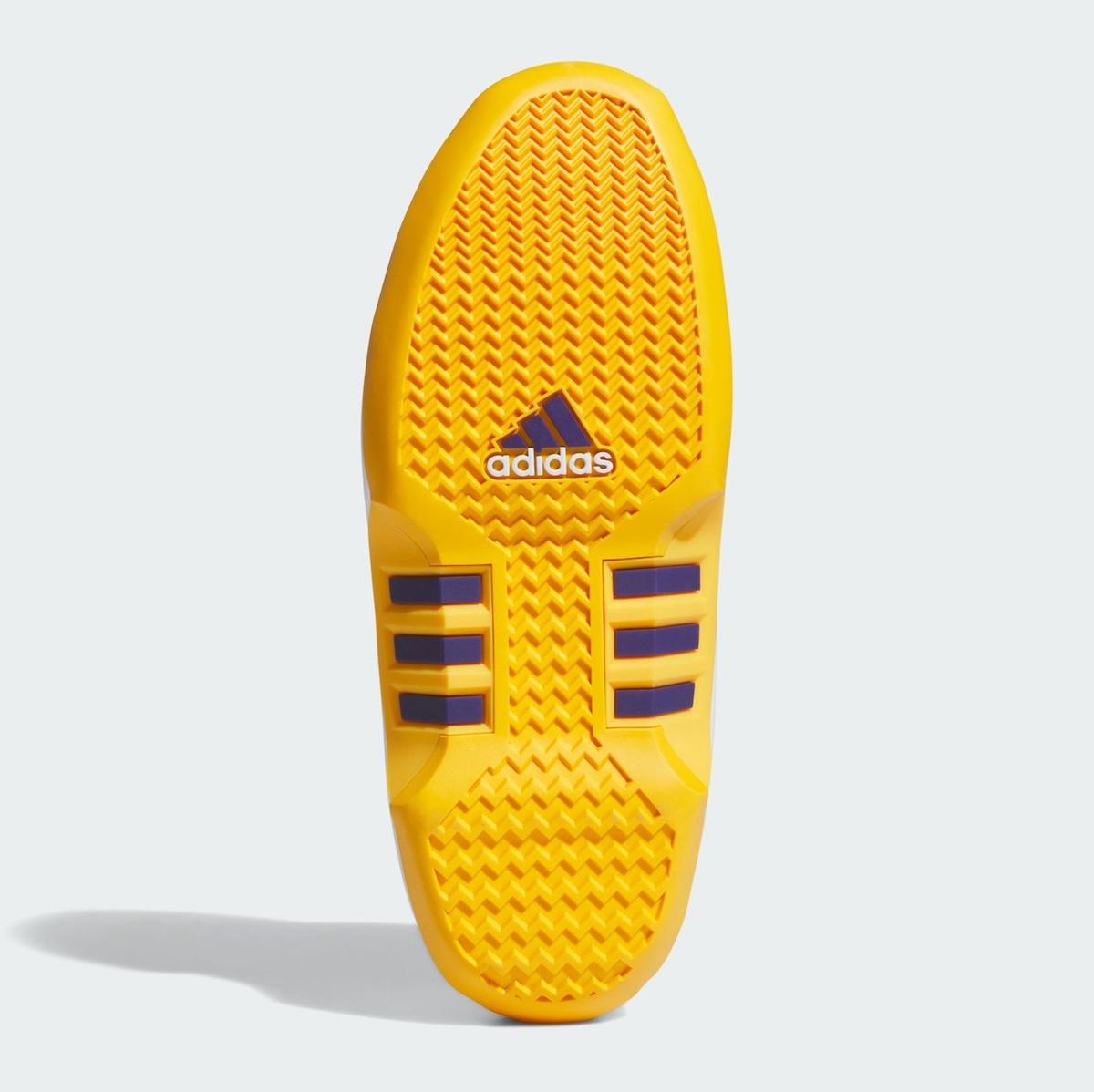 adidas Crazy 2 All-Star 2025 - Bottom view featuring a Yellow rubber outsole with adidas branding and traction-enhancing grip patterns.