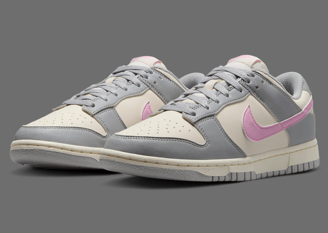 国内配送 NIKE W DUNK LOW NEXT NATURE L.GREY/PINK RISE W NIKE DUNK LOW NEXT NATURE LT SMOKE GREY/PINK RISE-PALE