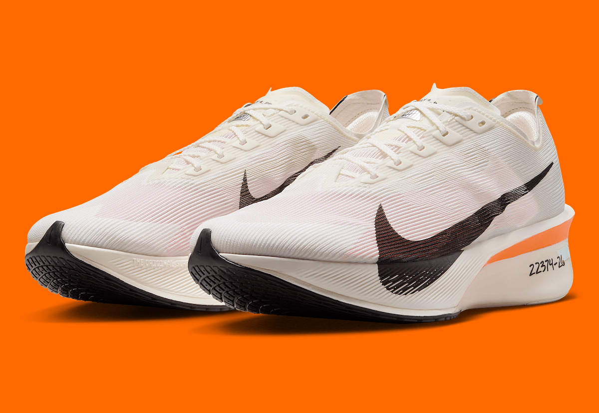 Nike Vaporfly 4 Proto Sail Total Orange angled view