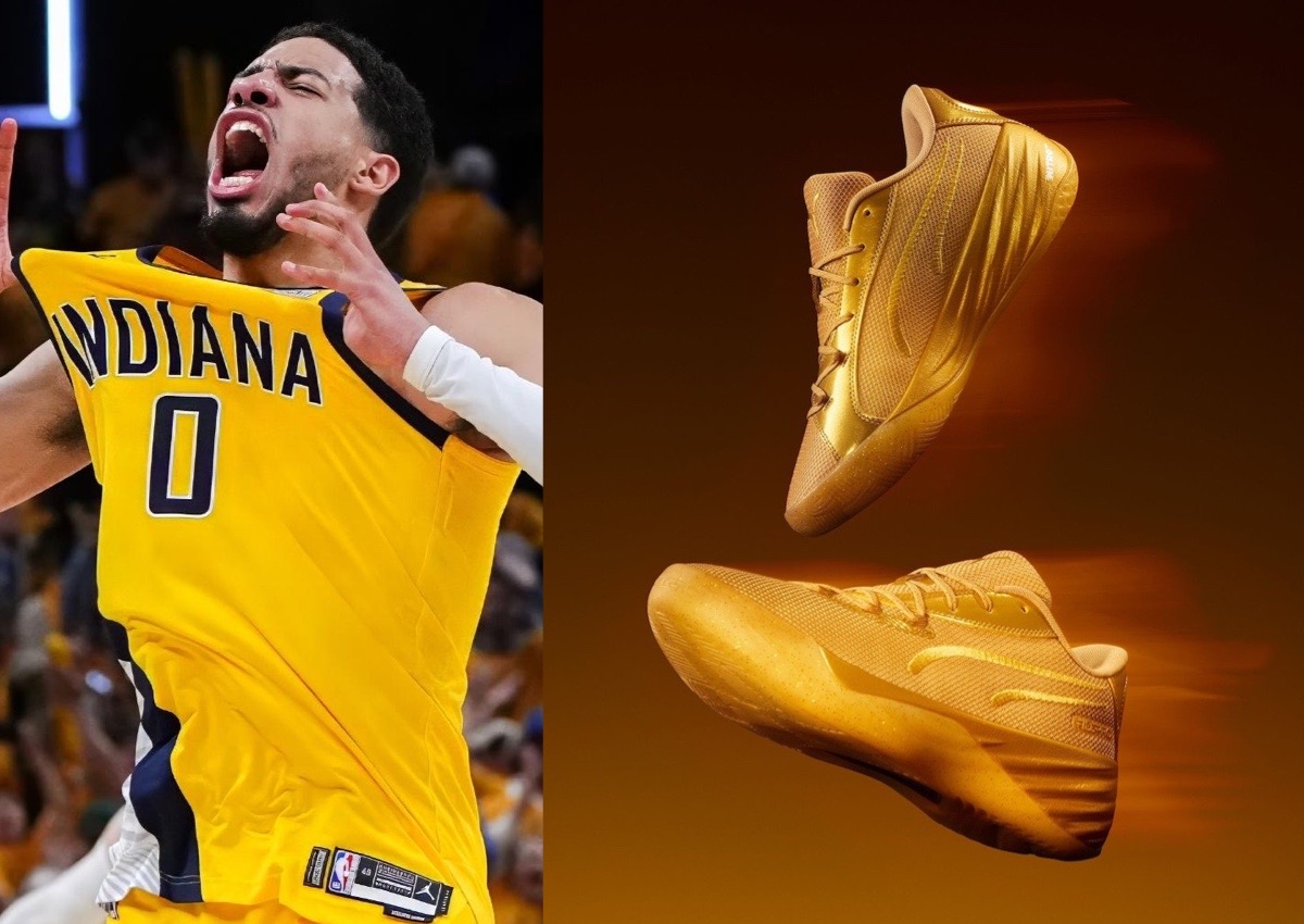 Tyrese Haliburton’s PUMA All-Pro NITRO “Gold Rush” Now Available (February 2025)