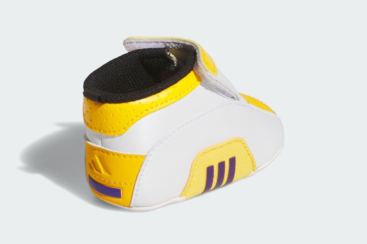 adidas Crazy 2 All-Star Toddler - Back view showcasing the padded ankle collar and classic adidas heel branding in Yellow