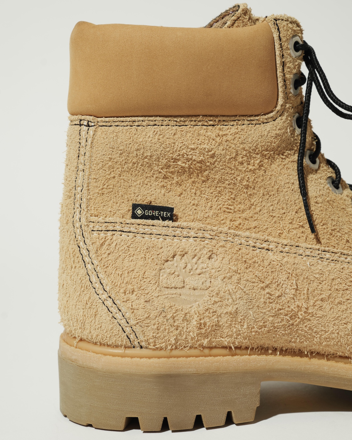 Side profile of the nonnative x Timberland 6-Inch Waterproof Boot showcasing the rugged Vibram lug outsole