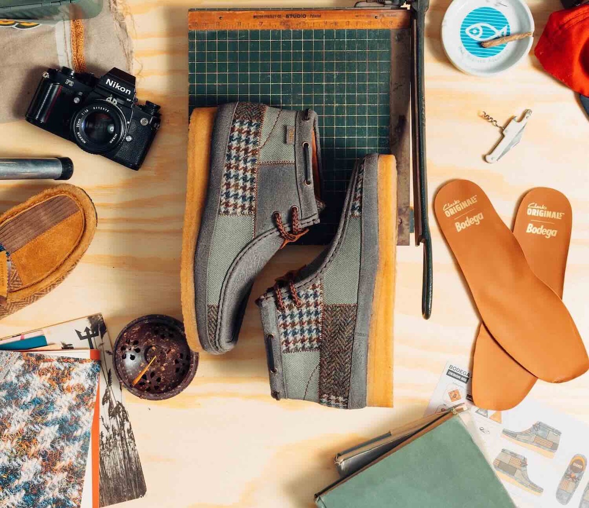 La collaboration Bodega x Clarks Patchwork Wallabee 3.0 « Northeast Corridor » sortira en mars 2025.
