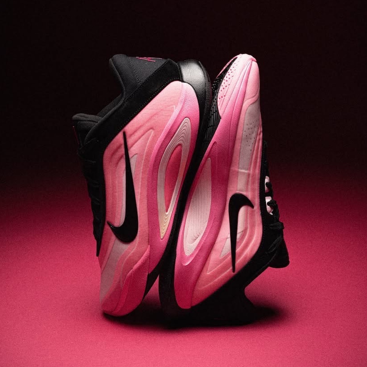 Side view of the Nike A’One showcasing its bold Swoosh branding and dynamic cushioning.