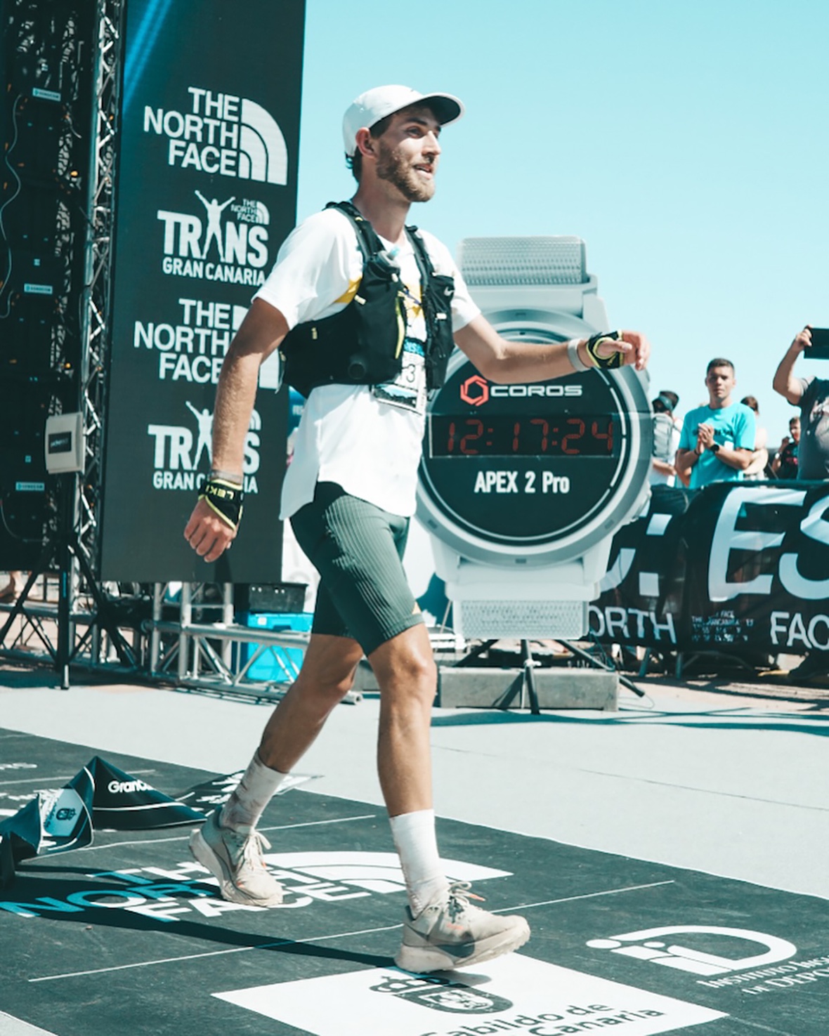 Nike ACG Ultrafly 2 worn by a trail runner at an endurance race.