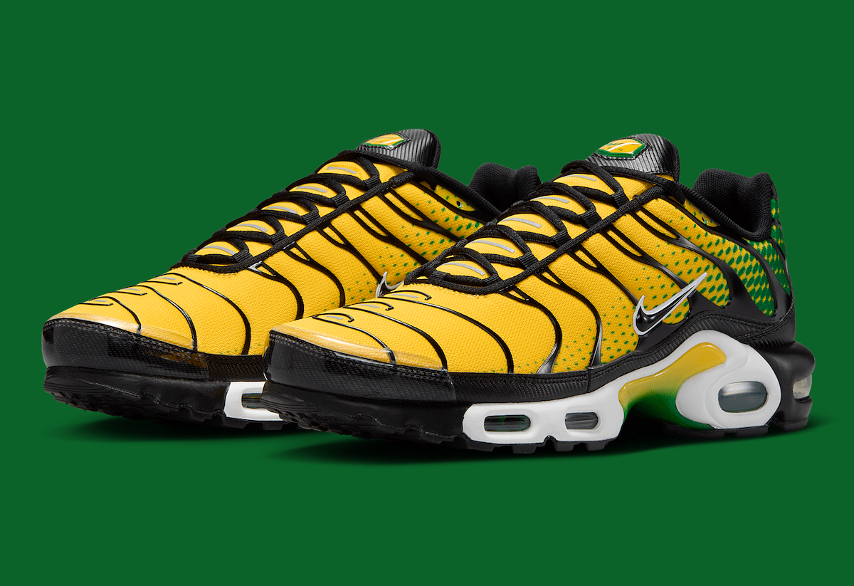 Nike Air Max Plus オレンジ/グリーン Nike Air Max Plus Varsity Maize Pine Green IB7671-700