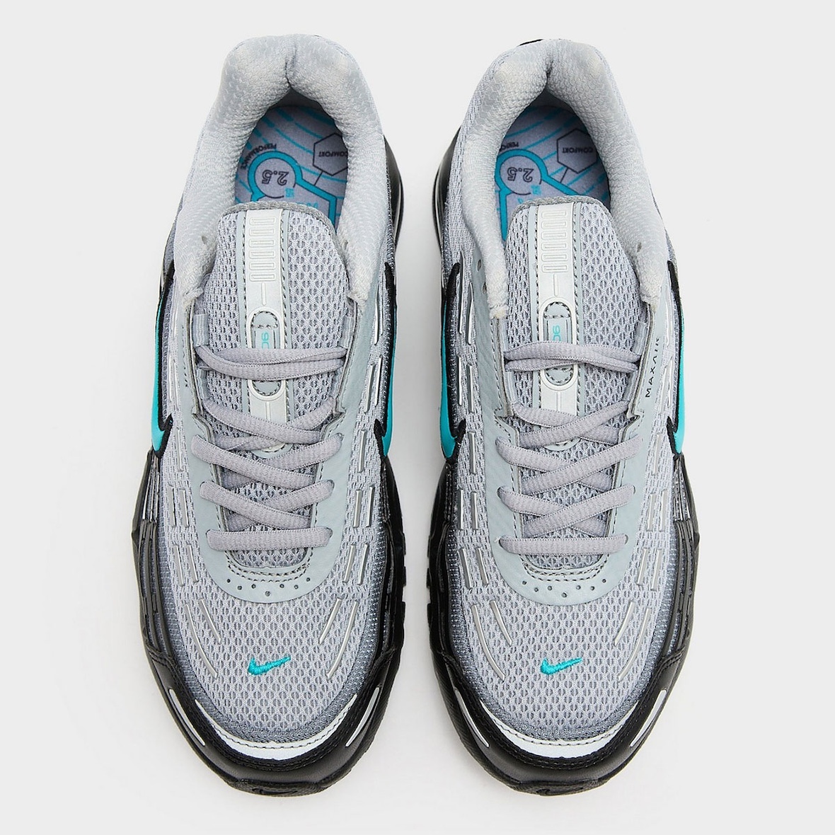Top-down look at the Nike Air Max TL 2.5 "Dusty Cactus," highlighting the lacing system and breathable mesh.
