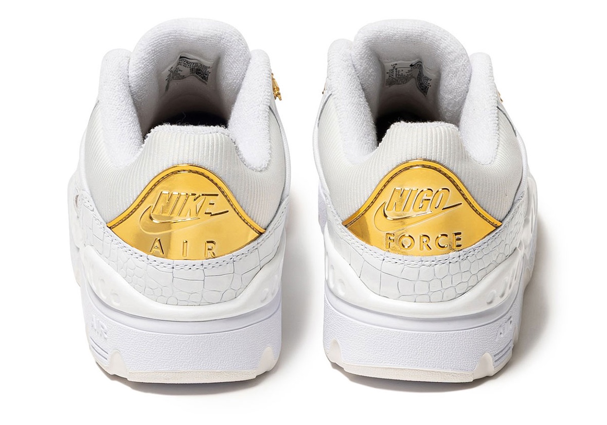 NIGO Nike Air Force 3 Low White Croc Heel