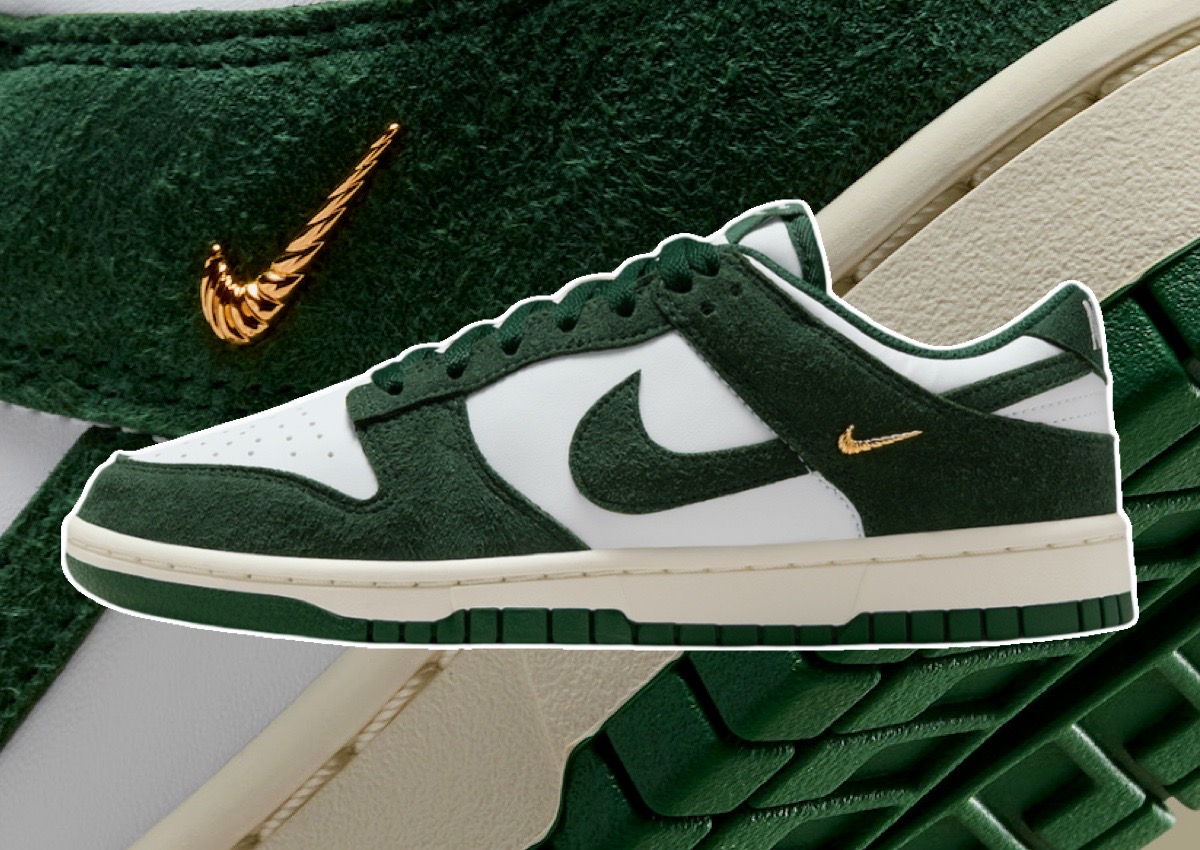Nike Dunk Low “Gorge Green” Comes With Gold Mini Swoosh
