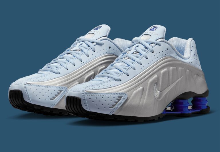 Nike Shox R4 Blue Tint Metallic Silver AR3565-402