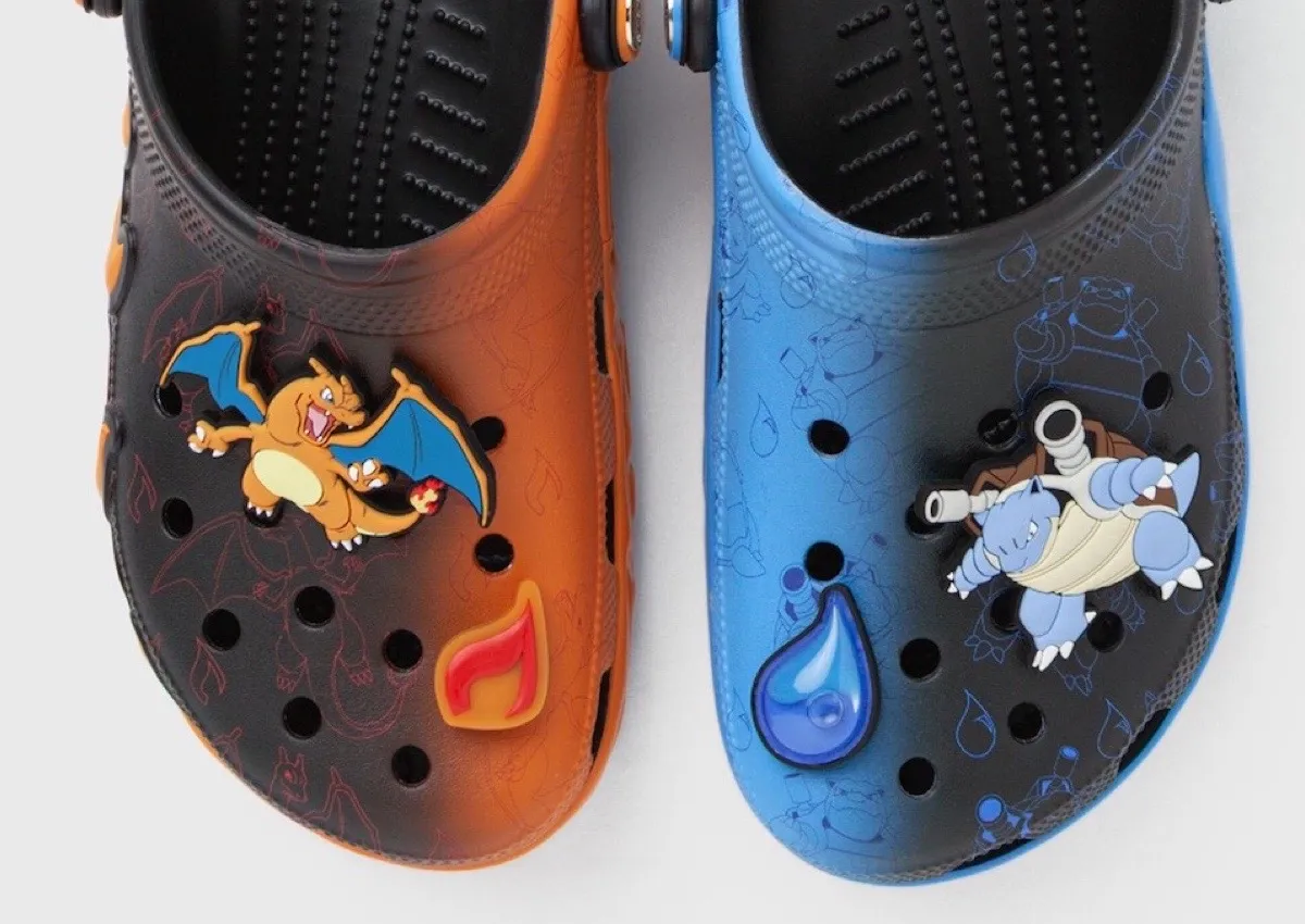 Pokémon x Crocs Versus Clog Pits Charizard Against Blastoise