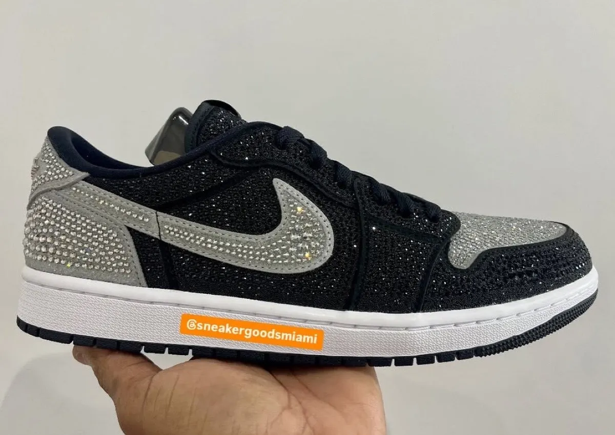 FIRST LOOK: Swarovski x Air Jordan 1 Low OG “Crystal”