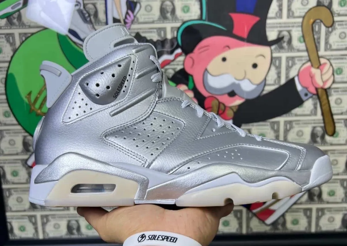 Air Jordan 6 シルバー 箱付き PSG Air Jordan 6 Metallic Silver 2026 Release Info