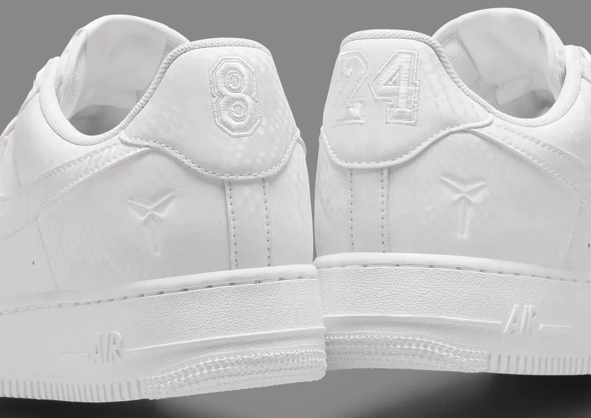 Official Photos of the Kobe Bryant x Nike Air Force 1 Low “Triple White”