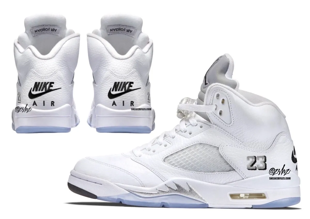 Air Jordan 5 “White Metallic” With Nike Air Releases Summer 2026