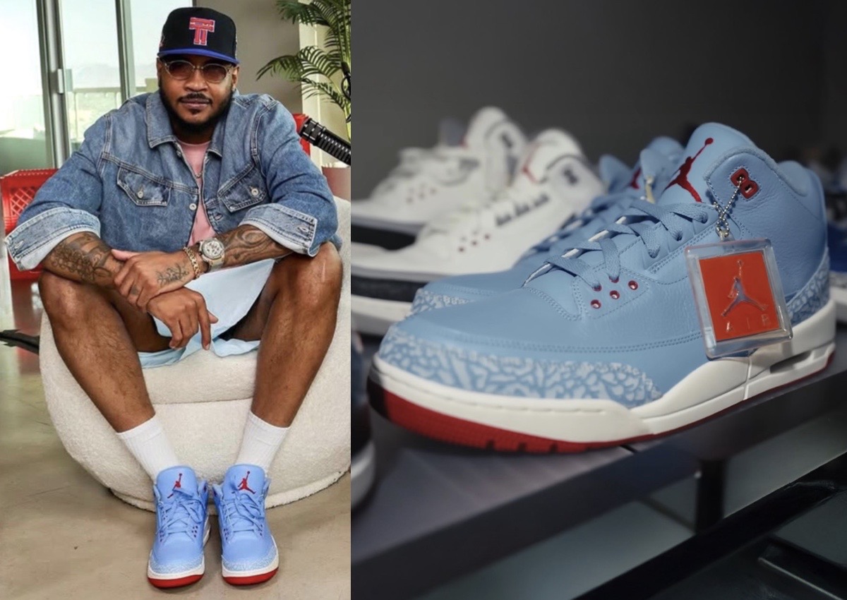 Carmelo Anthony Debuts Air Jordan 3 PE in Chicago Flag Colors