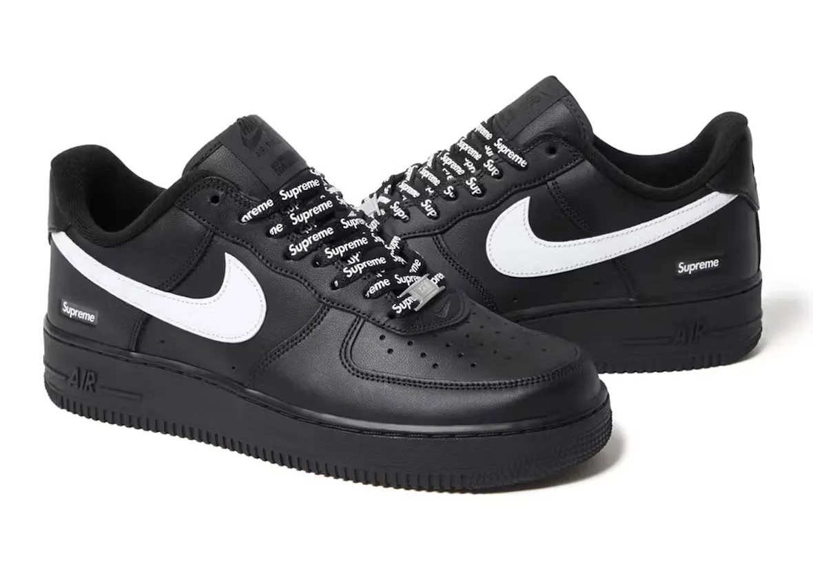 Supreme x Nike Air Force 1 Low “Black/White” Releases September 18th