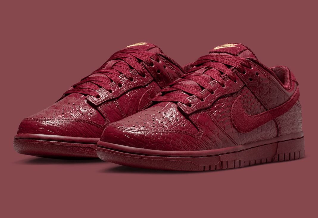 Nike Dunk Low Team Red Croc HV4388-600