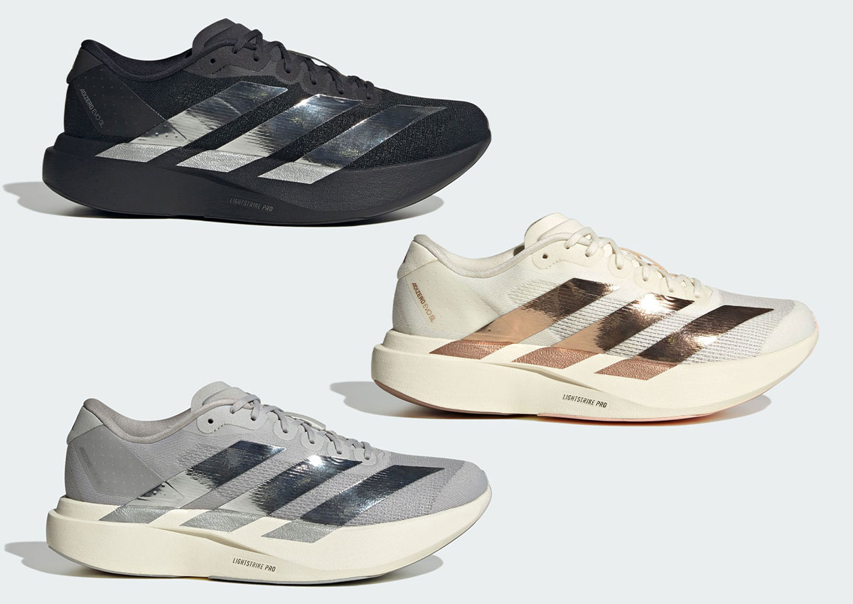 adidas Adizero Evo SL Gets Shimmering “Metallic Stripes” Makeover
