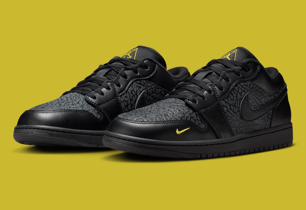 Air Jordan 1 Low Switches Up The Usual With “Black Elephant Print”
