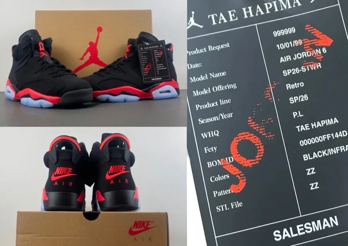 Air Jordan 6 “Reverse Infrared” Releases February 2026 With Salesman Sample Tags