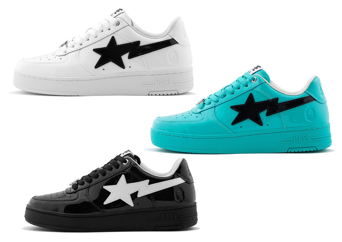 BAPE STA Returns In A Patent Leather Trio