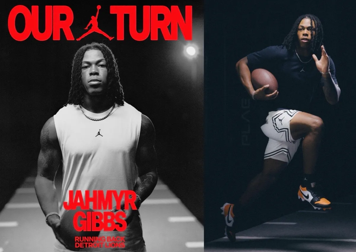 Detroit Lions RB Jahmyr Gibbs Joins Jordan Brand NFL Roster