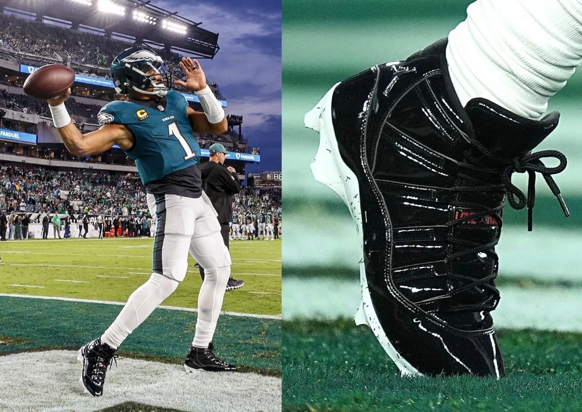 Jalen Hurts Debuts Air Jordan 11 “Love Hurts” Cleats For 2025 NFL Season Opener
