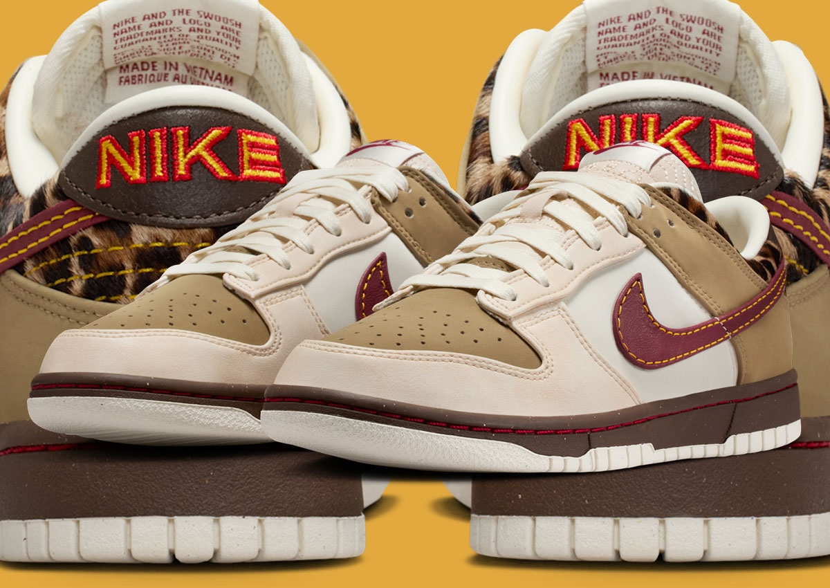 Nike Dunk Low “Khaki Leopard” Combines Neutral Tones and Animal Print