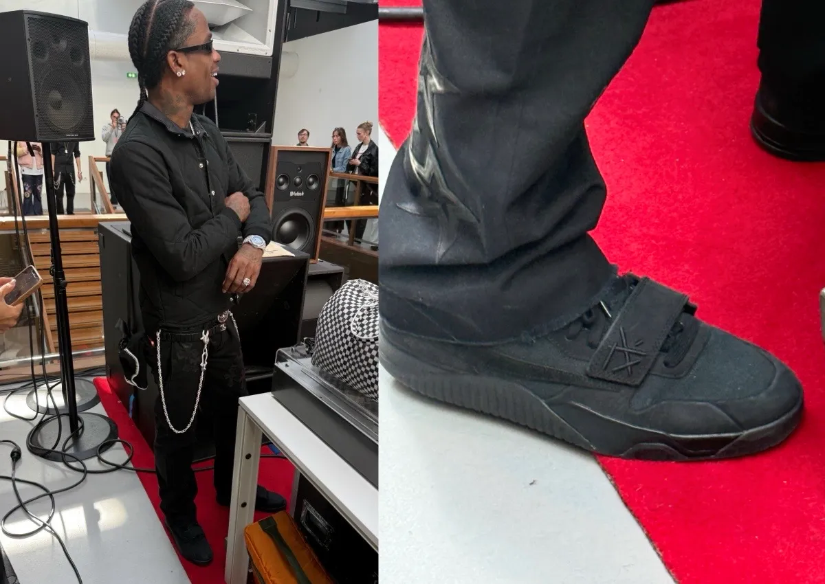 Travis Scott Debuts Jordan Jumpman Jack “Triple Black” At Virgil Abloh Exhibit