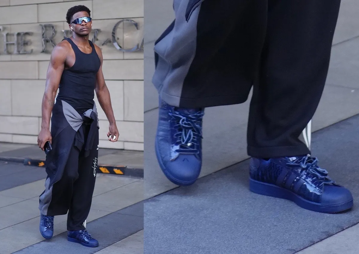 Anthony Edwards Debuts His adidas Superstar “Navy Croc” Collab
