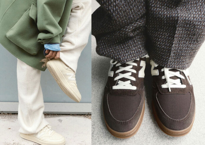 AURALEE New Balance T500 Vintage Brown Vintage Ivory