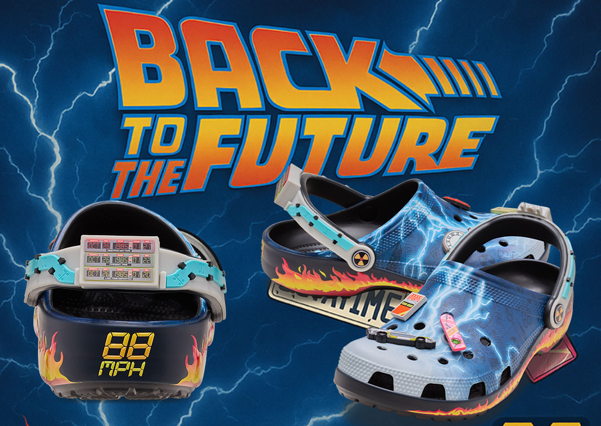 Back to the Future x Crocs Classic Clog Channels The Iconic Lightning Strike Scene