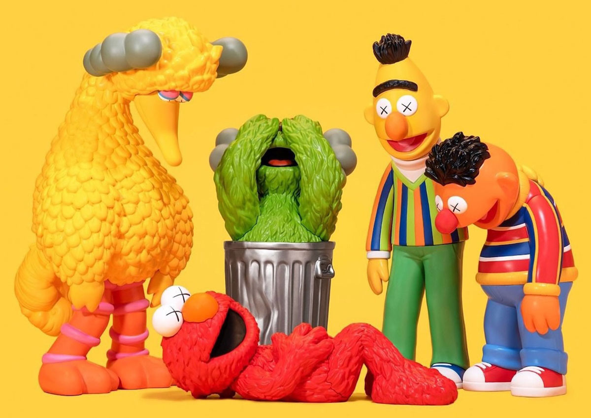 KAWS x Sesame Street Vinyl Figures Bring Childhood Nostalgia To Life