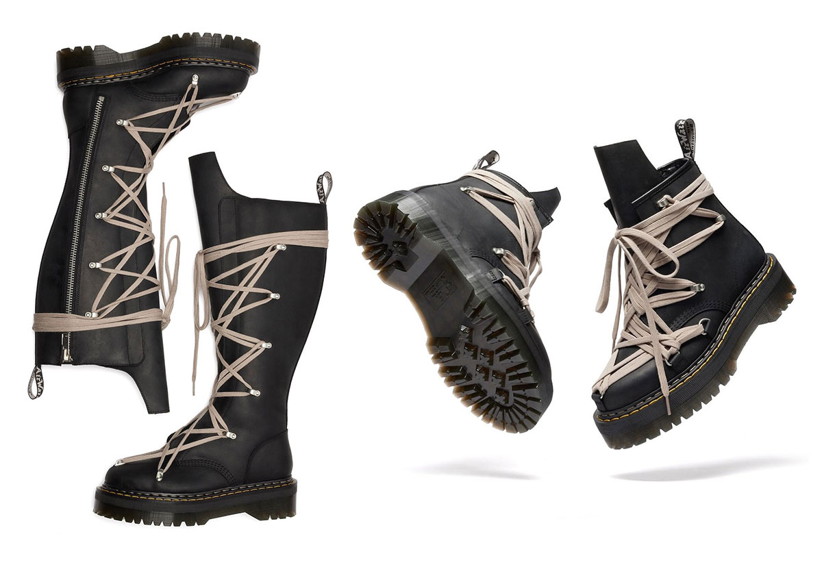 Rick Owens x Dr. Martens Fall 2025 Collection Brings Bold Platform Boots To Life