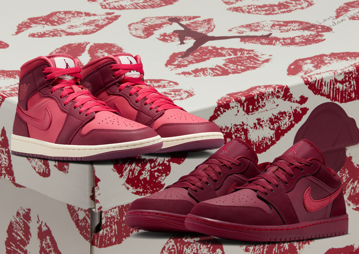 Air Jordan 1 “Valentines Day” Pack Drops With Kiss-Covered Details