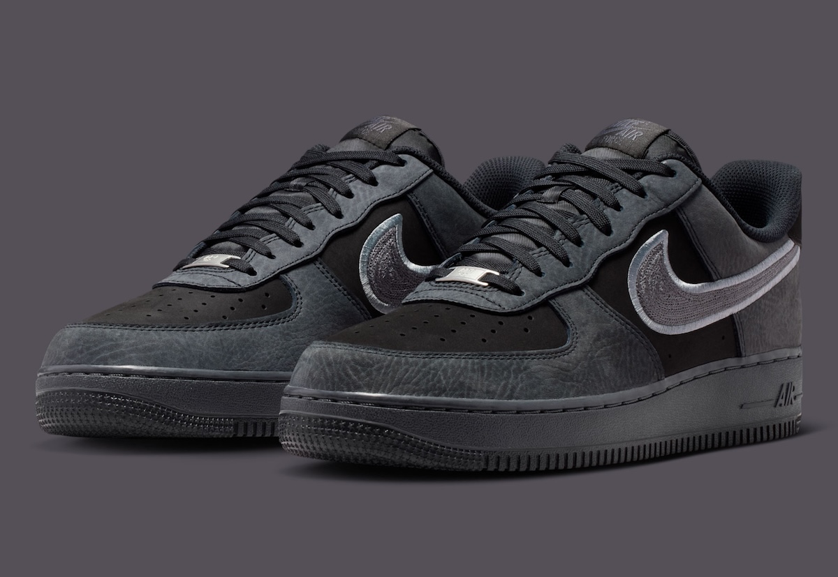 Nike Air Force 1 “Black/Smoke Grey” Delivers A Premium Textured Upgrade