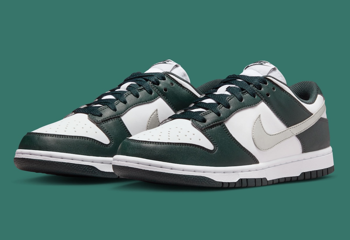 Nike Dunk Low “Seaweed” Comes With A “Metallic Silver” Swoosh