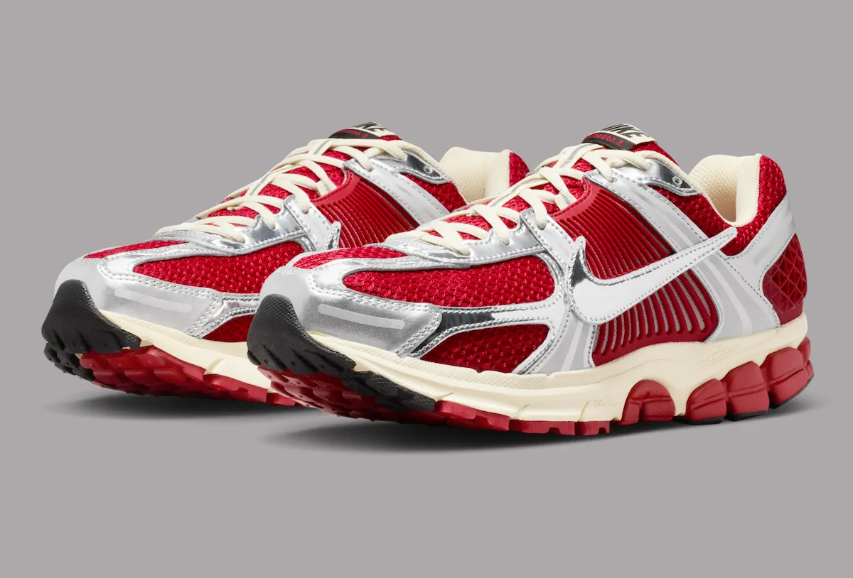 Nike Zoom Vomero 5 “Gym Red” Comes With Chrome Swooshes