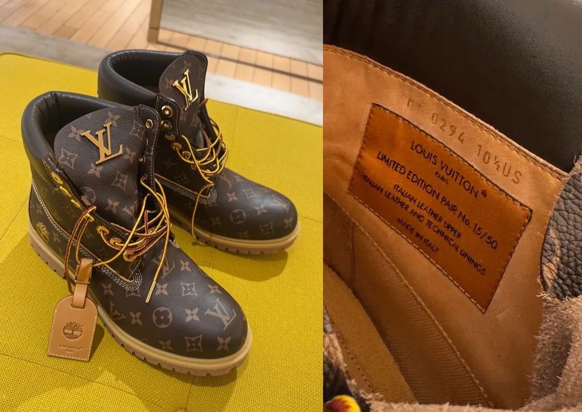 Pharrell and Louis Vuitton Unveil $85,000 Timberland Boots Made With 18K Gold