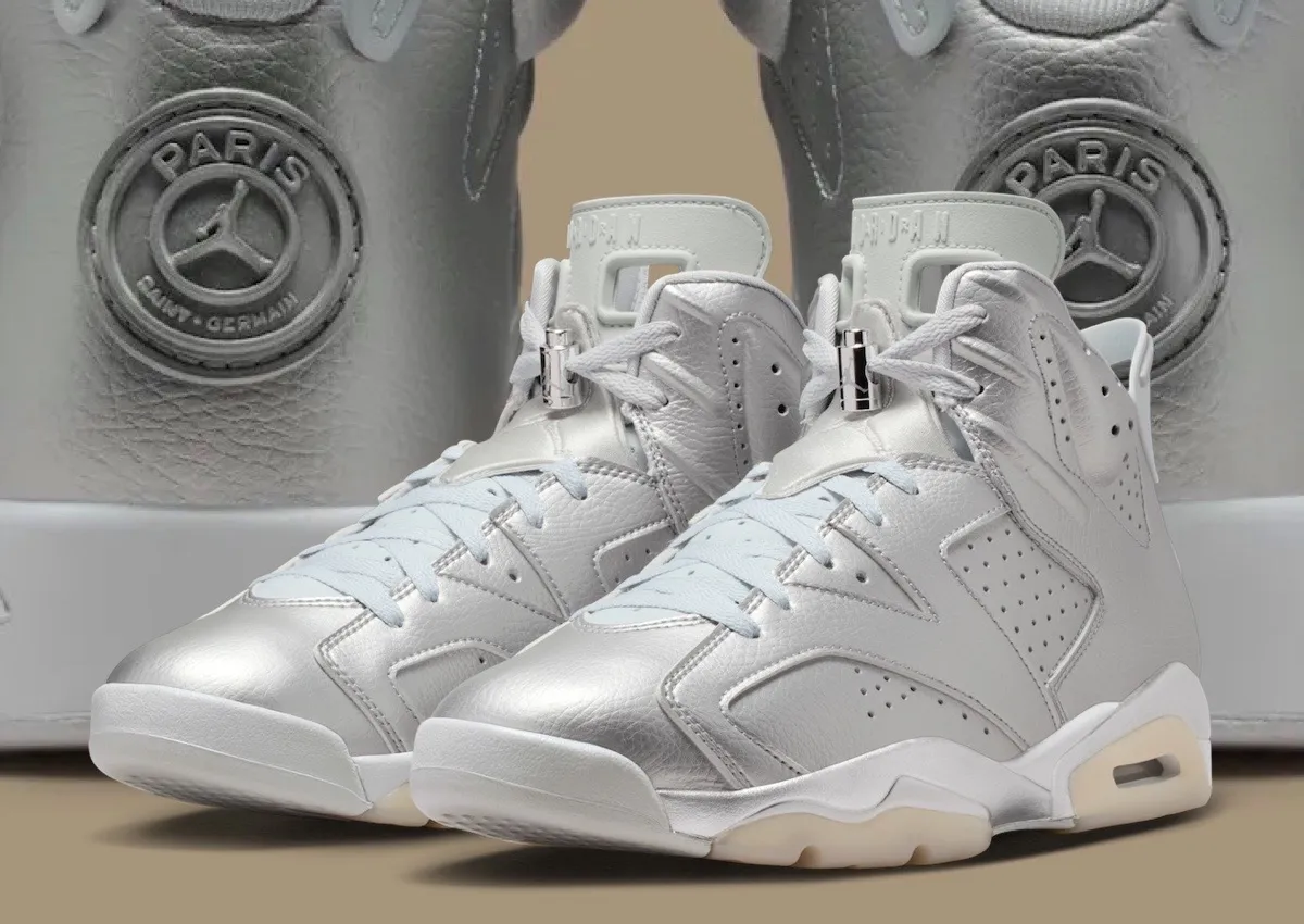 PSG x Air Jordan 6 “Metallic Silver” Releases Spring 2026