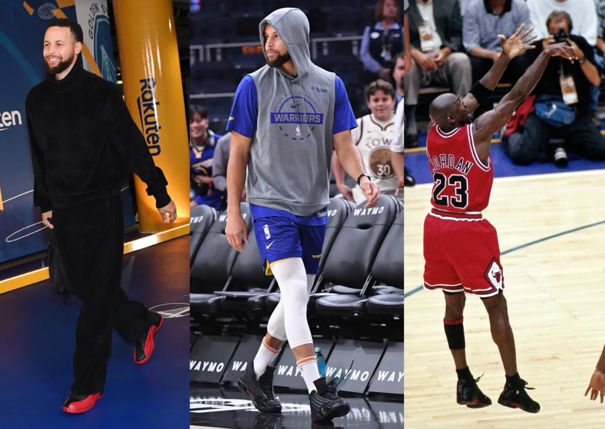 Steph Curry Wears “Flu Game” Air Jordan 12s and “Last Shot” 14s in Utah
