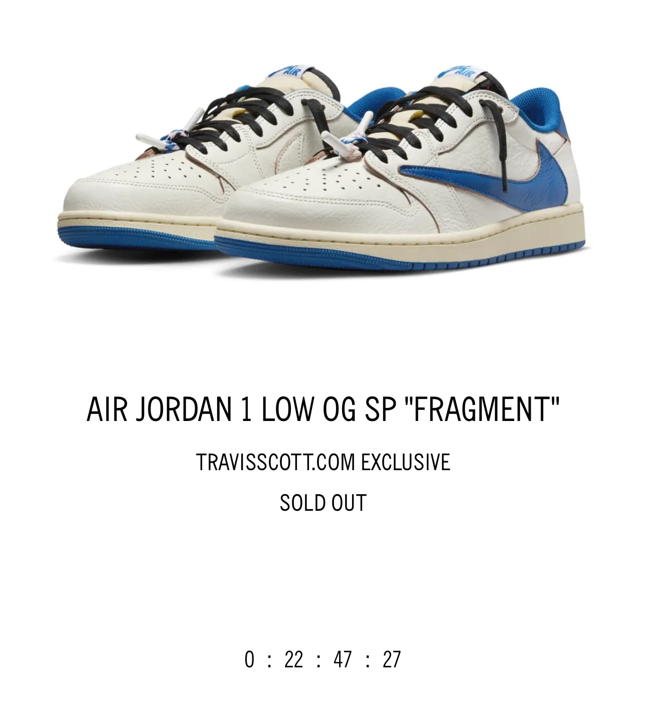 Travis Scott Fragment Air Jordan 1 Low OG 2025 Release Date