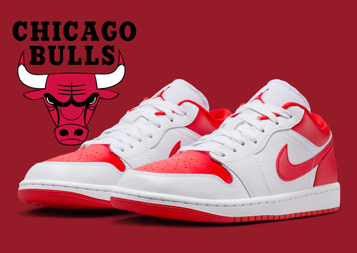 Air Jordan 1 Low “White/Chile Red” Channels Chicago Bulls Vibes