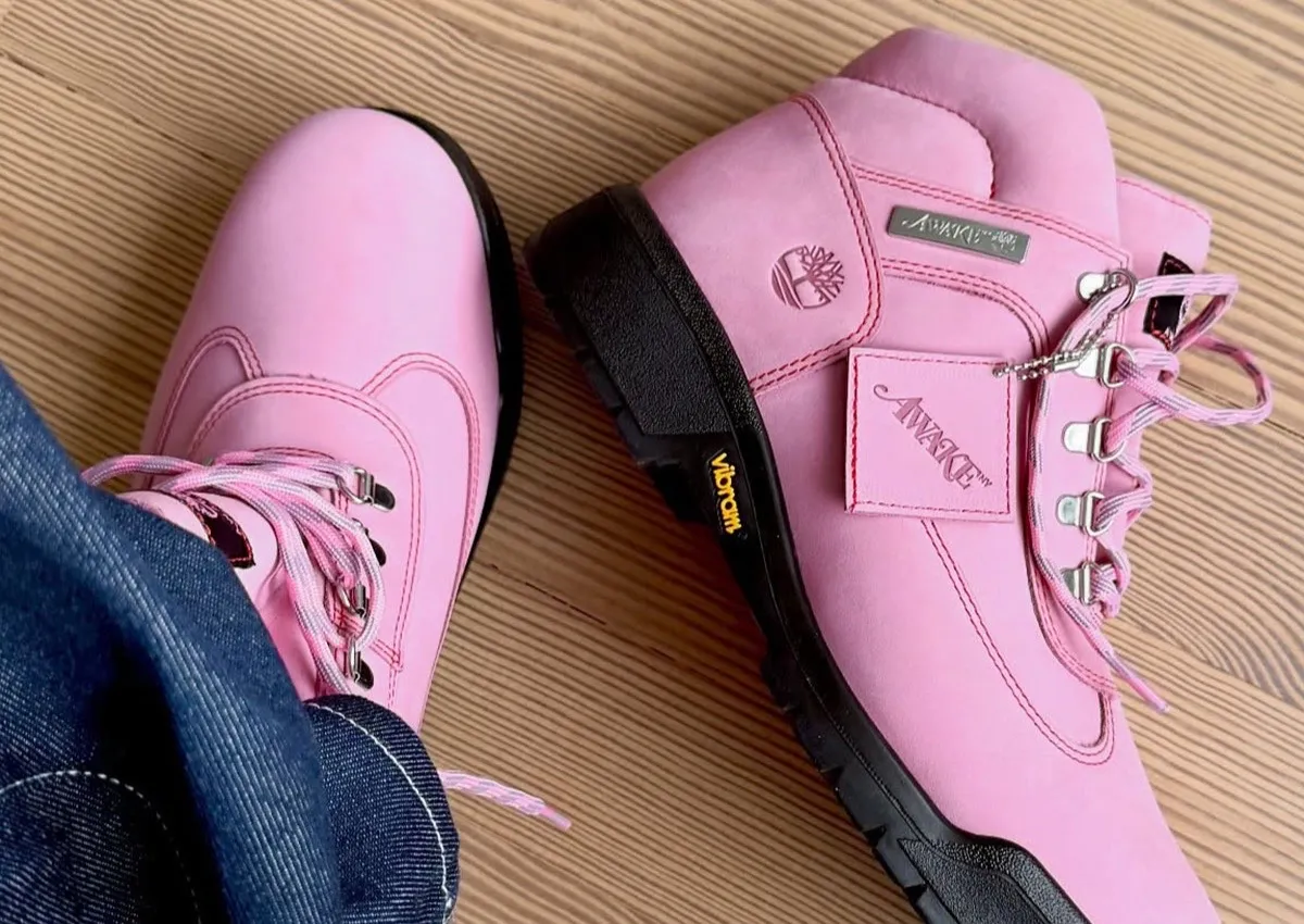 Awake NY x Timberland Field Boot Surfaces in Ultra-Rare Pink Pair