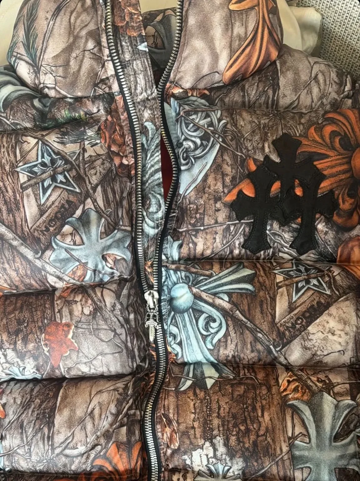 Chrome Hearts x NOCTA camo puffer jacket