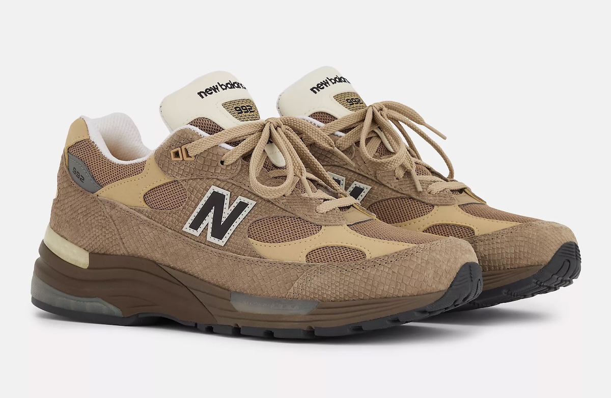New Balance 992 “Driftwood” Drops With Snakeskin Overlays On December 11th