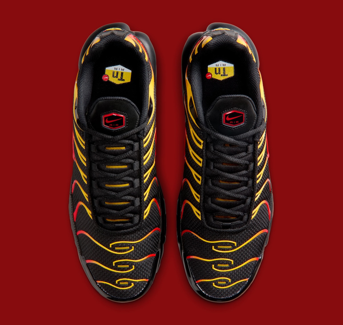 gold black and red air max